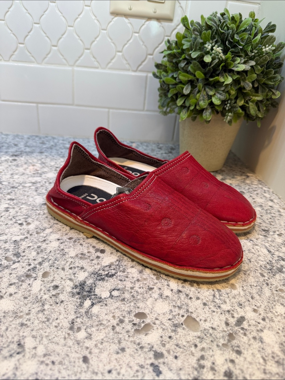 On Running On Cloud Red Slip-On Moccasins womens size 7